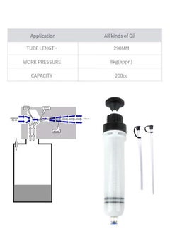 XiuWoo 200cc Fluid Extractor, Automotive Fluid Extractor Pump, Oil Extractor Oil Syringe, Manual Fuel Suction & Filler, Fluid Change Evacuator, Auto Car Brake Fluid Oil Change Replacement Tool  - Image 2
