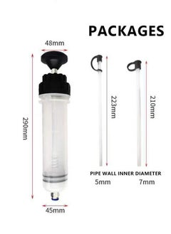 XiuWoo 200cc Fluid Extractor, Automotive Fluid Extractor Pump, Oil Extractor Oil Syringe, Manual Fuel Suction & Filler, Fluid Change Evacuator, Auto Car Brake Fluid Oil Change Replacement Tool  - Image 4
