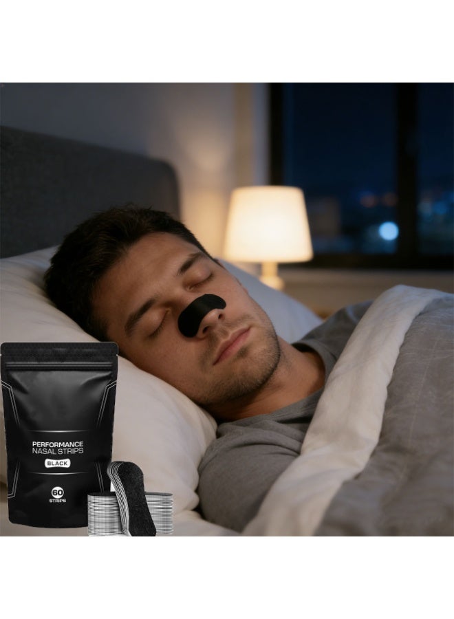 60 Pack Nose Strips - Extra Strength Nasal Strips for Snoring, Breathing and Exercise , Nose Tape for Sleeping - Image 4