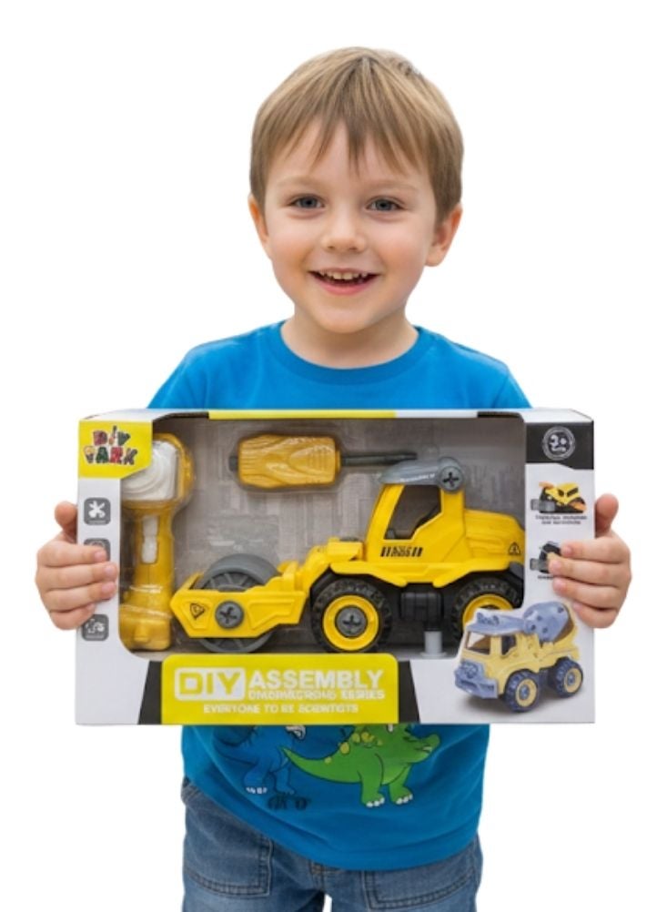 Premium DIY Construction Vehicle Assembly Toy – Yellow Engineering Truck with Tools for Kids - Image 2
