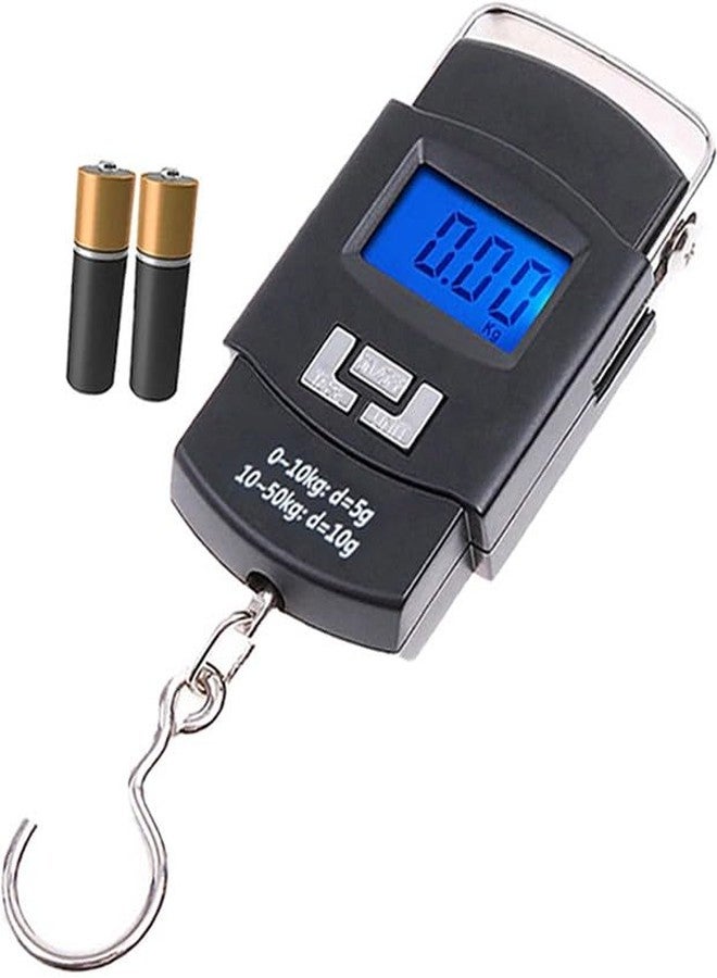 Weight Machine for Luggage, Wait Machine, Luggage Wighing Scale, Digital Weighing Scale, Bag Weighing Scale for Luggage, Electronic Portable Fishing Hook Type Digital LED Screen, 50 kg (Black) Vcx-319 - Image 1