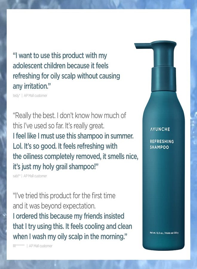 AYUNCHE Refreshing Shampoo for Clean Oily Scalp, 7.1oz - Deep Purifying & Cool Down, Powerful Cooling & Deep Cleansing, Anti-Dandruff Shampoo, Korean Salon Brand - Image 4