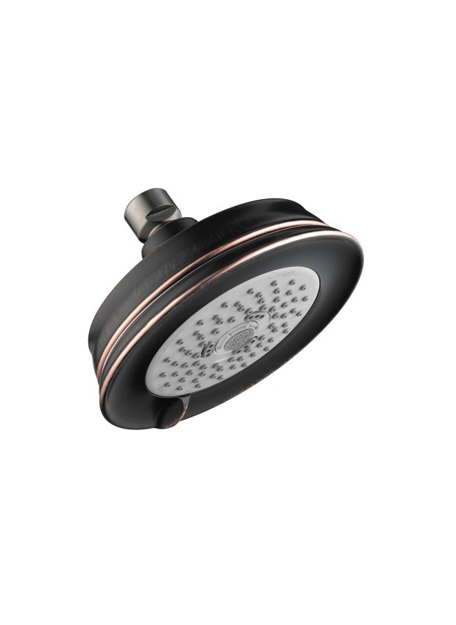 Hansgrohe Croma 100 Classic 5 Inch Showerhead Low Flow Classic 3 Spray Full Pulsating Massage Intense Turbo Water Saving With Quickclean In Rubbed Bronze  - Image 1