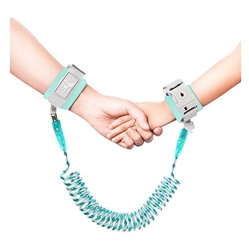 WSZCML Toddler Harness Walking Leash Child Anti Lost Wrist Link Child Safety Harness Upgrade with Reflective65ft for Boys and GirlsNot Easy to Open Without Key Cyan - Image 1