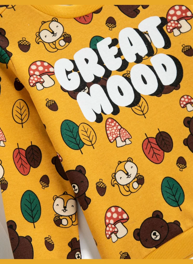 كوتون Animal Graphic Printed Sweatshirt Cotton