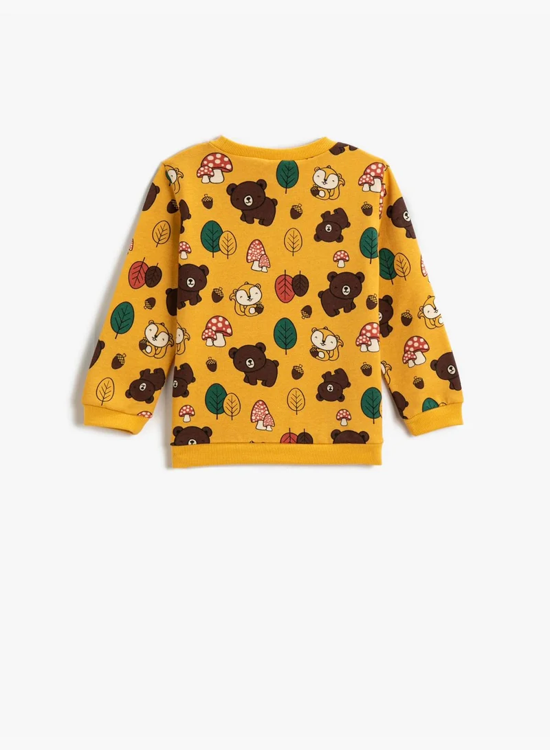 كوتون Animal Graphic Printed Sweatshirt Cotton