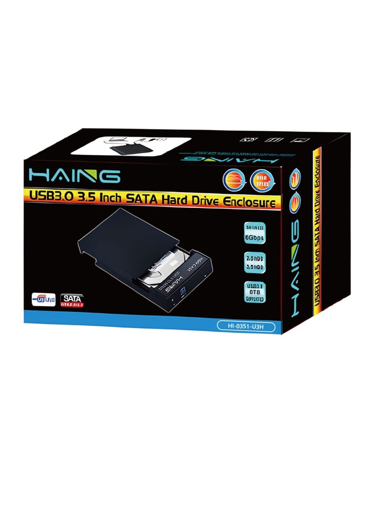 Haing USB 3.0 3.5 Inch Sata Hard Drive Enclosure - Image 1