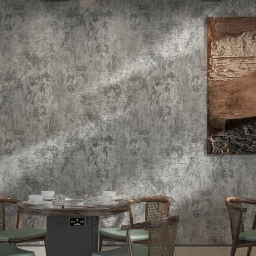 Magielif 36x197 Extra Wide Grey Concrete Wallpaper Peel and Stick 3D Vinyl Wrap Faux Gray Concrete Contact Paper Matte Textured Waterproof Gray Cement Retro Sticker for Kitchen Bedroom Bathroom - Image 3