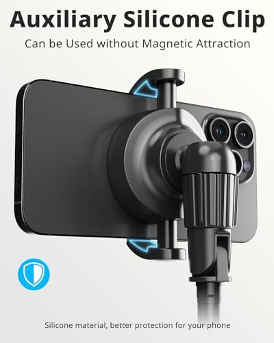UBeesize 72'' Magnetic Tripod for iPhone with Remote, Extendable Cell Phone Tripod Stand, Compatible with MagSafe, Selfie Stick Tripod for iPhone 15 14 13 12 11 Series and Android Phones - Image 2