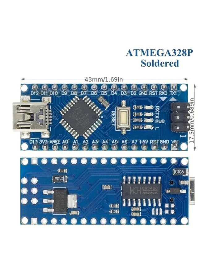 Arduino Nano Board Type C Interface Atmega328P Microcontroller Loose Parts - Image 2