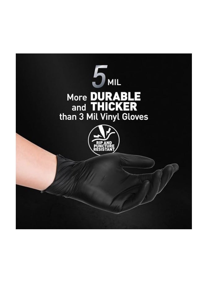 Vinyl Disposable gloves black latex free vinyl gloves suitable for home use food handling laboratory work and other uses Boxed pack of 50 pieces - Image 4