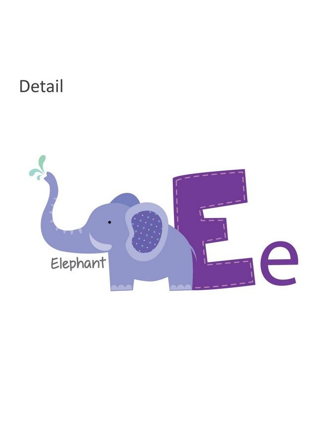 Decowall ملصقات حائط للأطفال عليها حروف أبجدية حيوانات Ds8002 قابلة للإزالة وقابلة للتقشير واللصق لتزيين غرفة نوم الأطفال وغرفة المعيشة (صغيرة) - Image 5