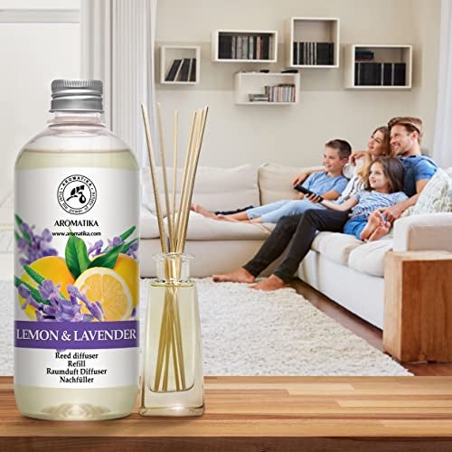 Aromatika Reed Diffuser Refill Lemon-Lavender 17 Fl Oz - Room Diffuser Refill - Fresh & Long Lasting Fragrance - Image 4