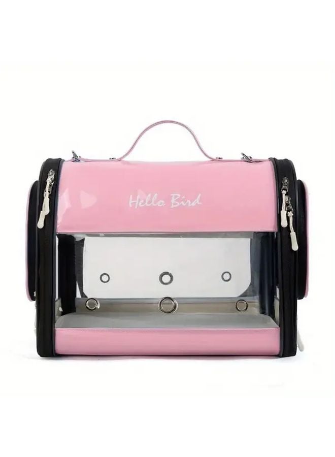 Pink Small Pet Carrier Lightweight Portable Travel Bag For Cats Dogs Rabbits - Image 1