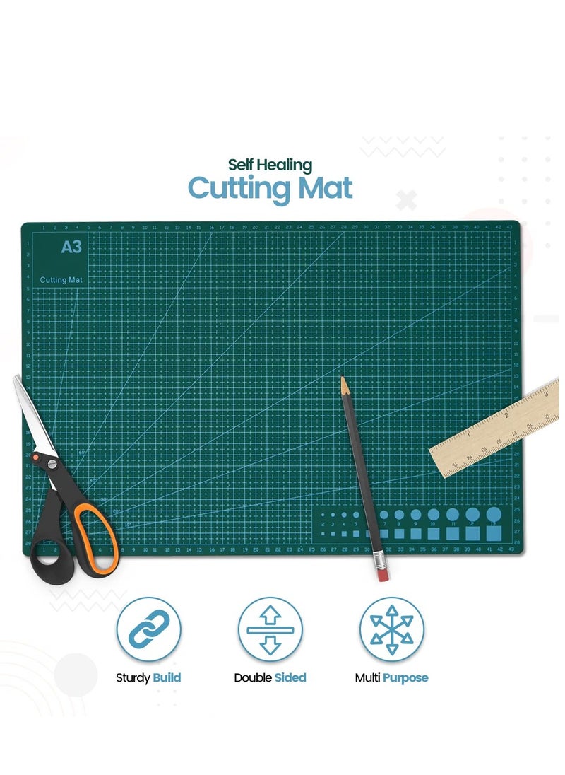 Excefore - Cutting Mat Craft Mat, Self-Healing Craft Cutting Mat, Accurate Guide Grid Lines Design for Cutting Fabric, for Arts and Crafts, Sewing, Quilting and Scrapbooking Projects - Image 1
