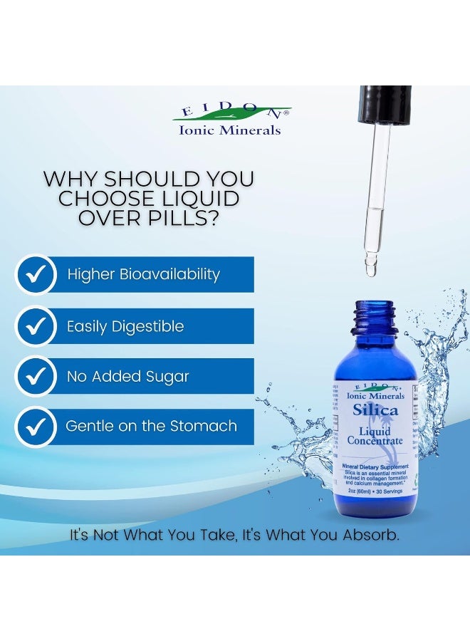 Eidon Ionic Minerals Eidon Mineral Supplements, Ionic Minerals, Silica, Liquid Concentrate, 2 Oz (60 Ml) - Image 3