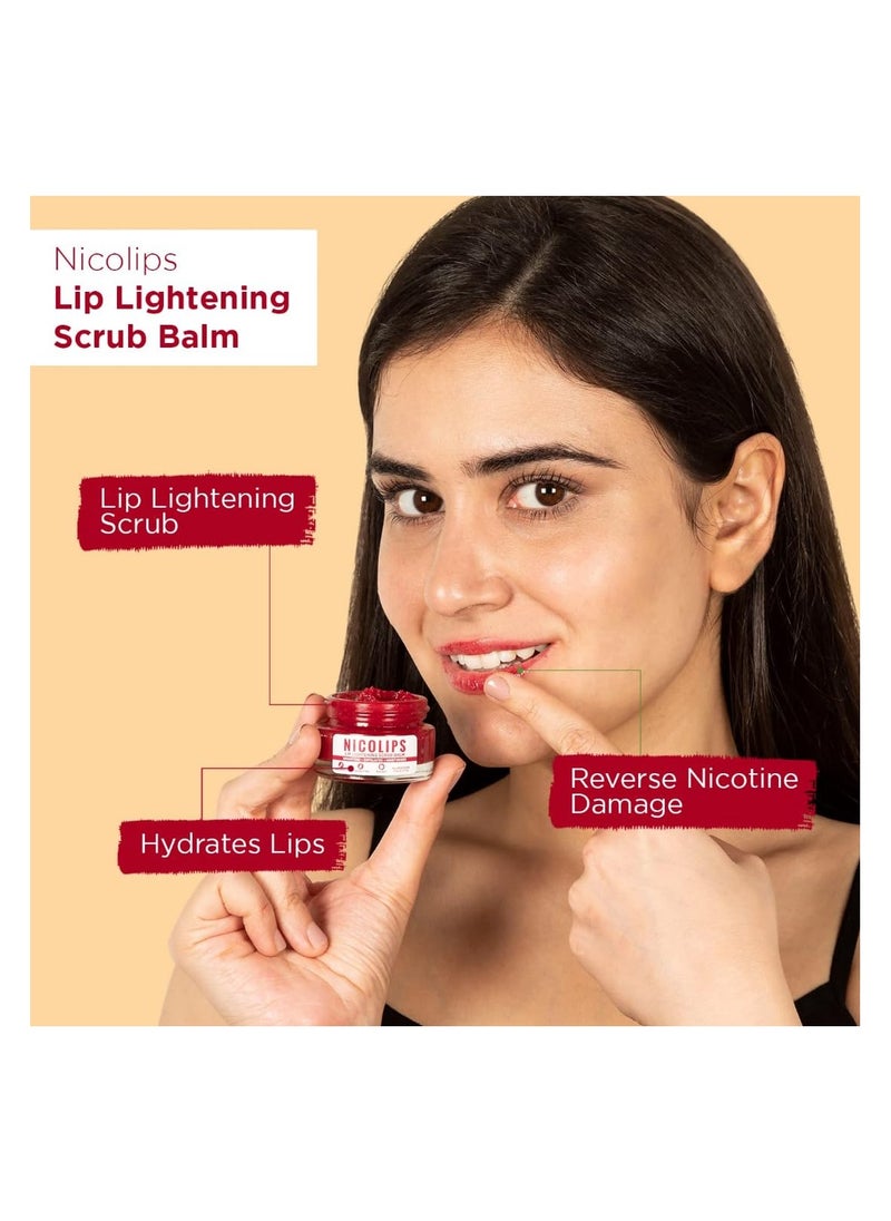 Bella Vita - Organic NicoLips Lip Scrub & NicoBalm Lip Balm Combo For Dry, Chapped & Dark Lips Remover Treatment, 20 g, 4 g - Image 1