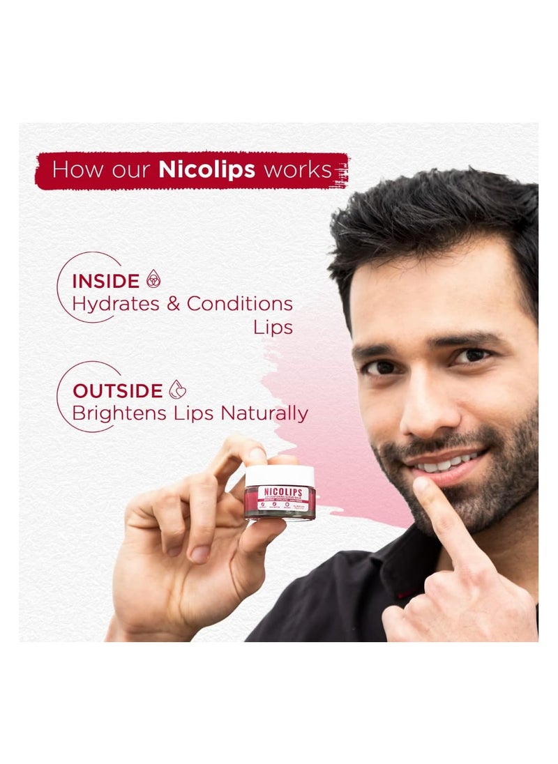 Bella Vita - Organic NicoLips Lip Scrub & NicoBalm Lip Balm Combo For Dry, Chapped & Dark Lips Remover Treatment, 20 g, 4 g - Image 1