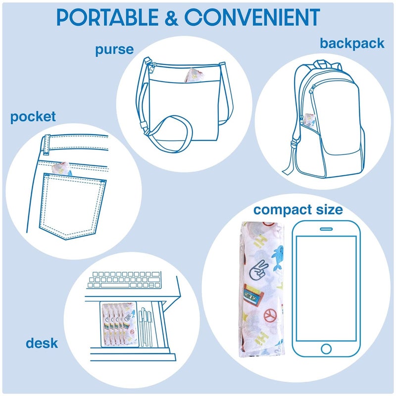 Handy Basix XL Full Coverage Disposable Toilet Seat Covers for Kids, Adults & Potty Training, Waterproof, 20 Pcs - Single Wrapped (Good Vibes) - Image 4