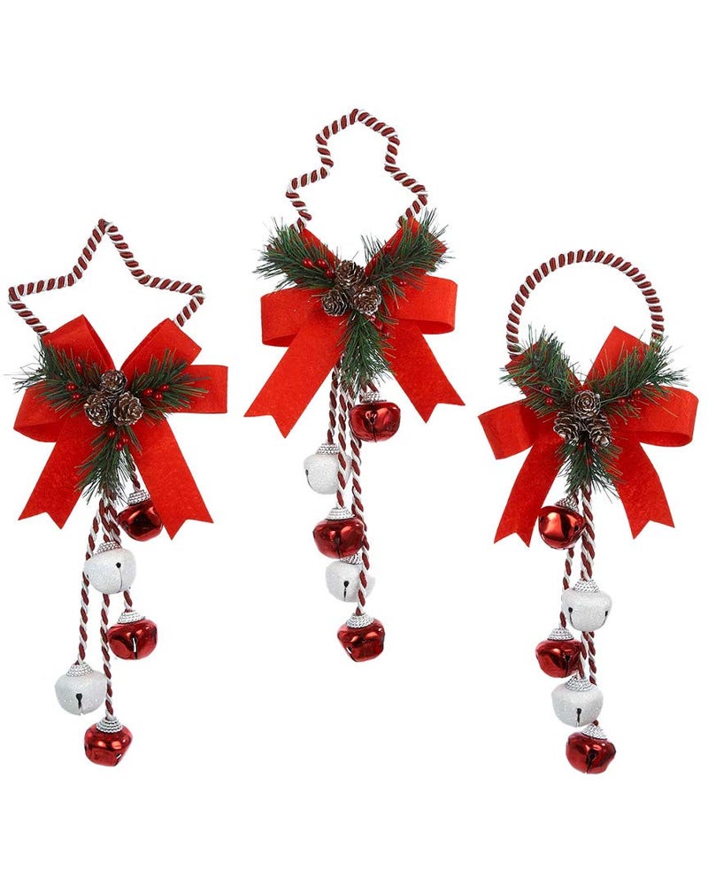 Kurt Adler 14 Metal Christmas Bell Door Hanging Ornament Set of 3