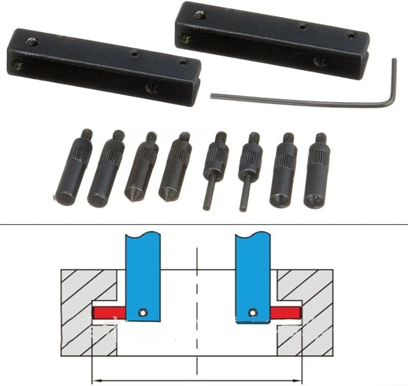 Digital Caliper Accessories Kit 8 Measuring Points 2 Clamps 1 Wrench for Internal External Groove Step Measurement - Image 4