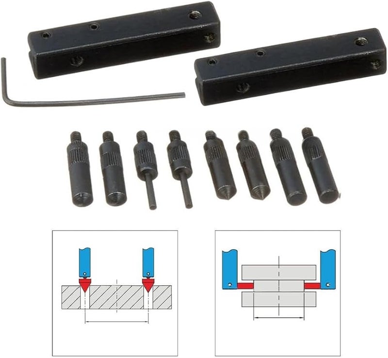 Digital Caliper Accessories Kit 8 Measuring Points 2 Clamps 1 Wrench for Internal External Groove Step Measurement - Image 3
