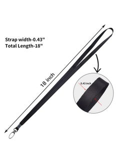 CaseBuy 20Pcs Badge Lanyards Bulk Black Nylon Neck Lanyard Strap With Stainless Swivel Hook For Id Badge Holder Id Card Name Tag Key Chains Wallet Cellphone Office Id Badges  - Image 3