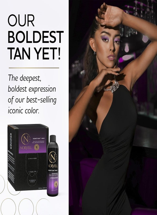 Norvell Premium Spray Tan Solution Venetian Max 8oz – Professional Sunless Tanning Formula with Cool Violet Brown Undertones, Streak Free, Fast Drying, Long Lasting Color - Image 3