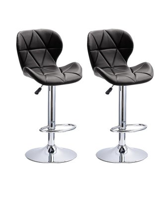 Height Adjustable Bar Stools PU Faux Leather Padded Swivel Barstools Modern Counter Height Chairs with Backrest and Footrest for Pub Kitchen Counter (Black, 2) - pzsku/Z93467480AEE32E2FB7E9Z/45/_/1695090080/d05abf92-ed65-4504-9acd-f676b8a6be87