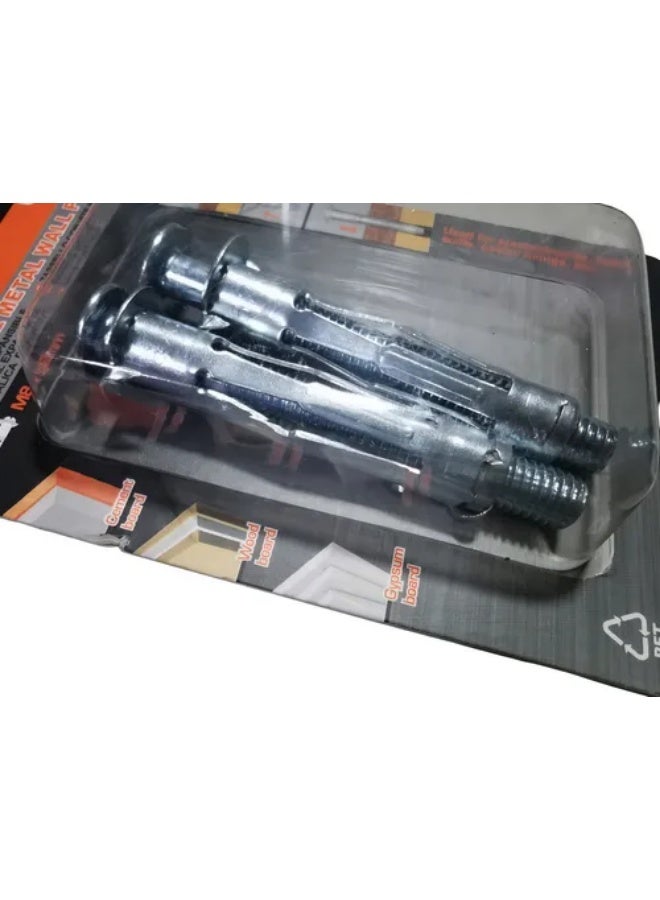 PROMASS 2-Piece M8 x 52mm Expandable Metal Wall Plugs - Heavy Duty Hollow Wall Cavity Anchor for Gypsum, Wood, and Plasterboard - Image 3