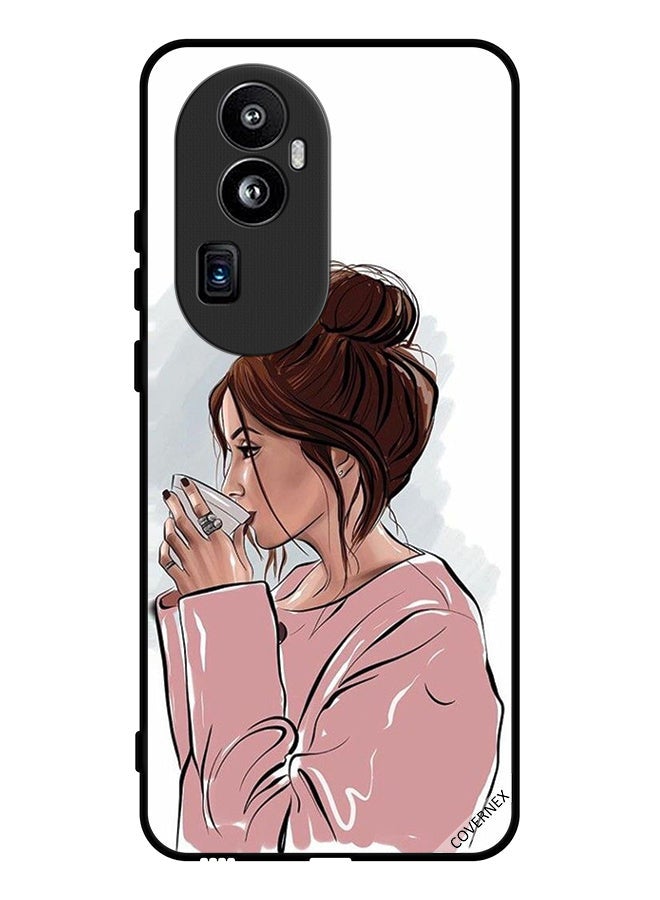 Covernex Protective Case Cover For Oppo Reno 10 China Girl Drinking Tea Art - Image 1