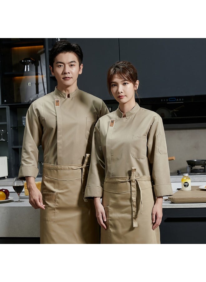NIBEMINENT Summer  Hotel Restaurant Catering Chef Kitchen Uniform Chef Work Clothes Restaurant Waiter Work Clothes  - Image 1