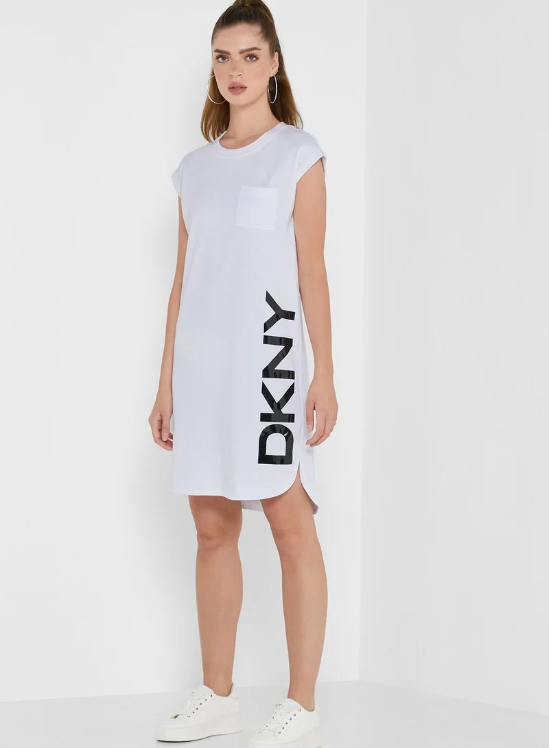 DKNY Cap Sleeves T-Shirt Dress