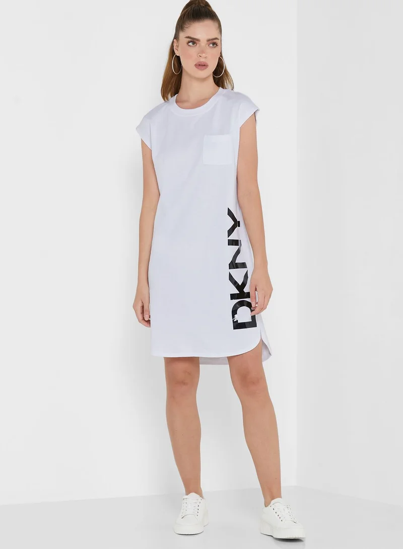 DKNY Cap Sleeves T-Shirt Dress