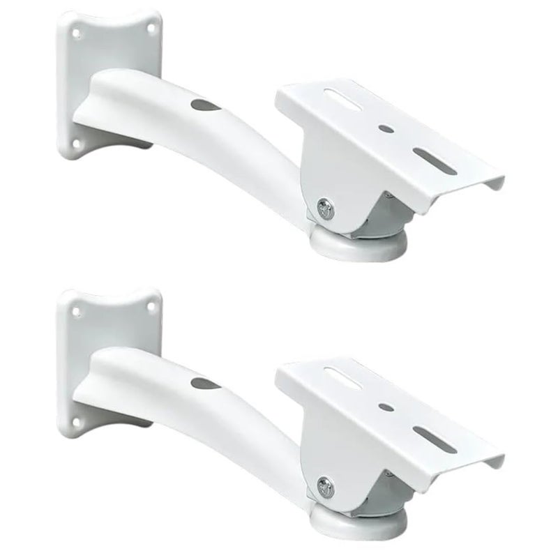 Bectro حامل/دعامة تركيب على الحائط لكاميرا CCTV الأمنية، بطول 18 سم / 7 بوصة مع زاوية قابلة للتعديل 90 درجة، للاستخدام الداخلي/الخارجي (عبوة من 2 مجموعة) - Image 1