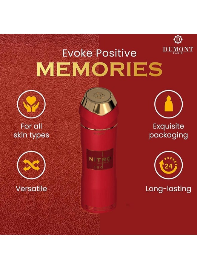 DUMONT PARIS Dumont NITRO RED 6.8oz - Body Spray - for Him  - Image 3