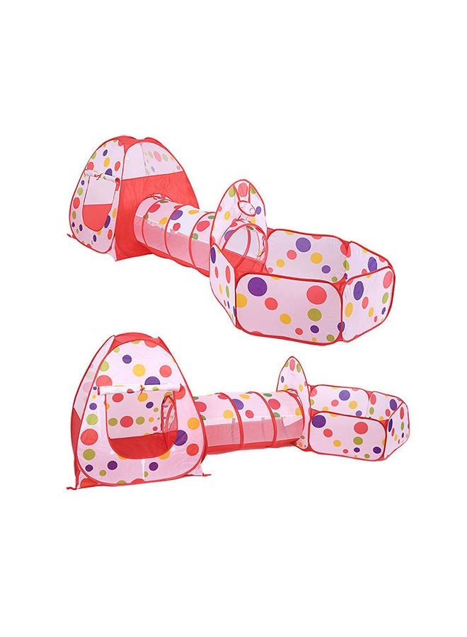 Foldable Pop Up Play Tent for Toddlers with Tunnel and Ball Pit with Zipper Storage Bag for Kids Indoor Outdoor  - Image 2