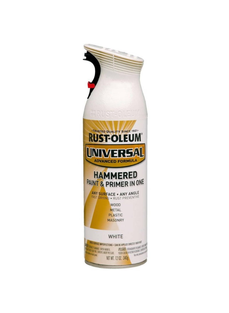 Rust-Oleum Universal Hammered Paint & Primer in One (340 g, White)