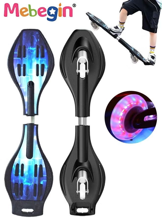 Sturdy Caster Board, Deluxe Junior Skateboard with Flashing Wheels and Anti-slip Board, Suitable for Kids Aged 5+ and Adults - Image 1
