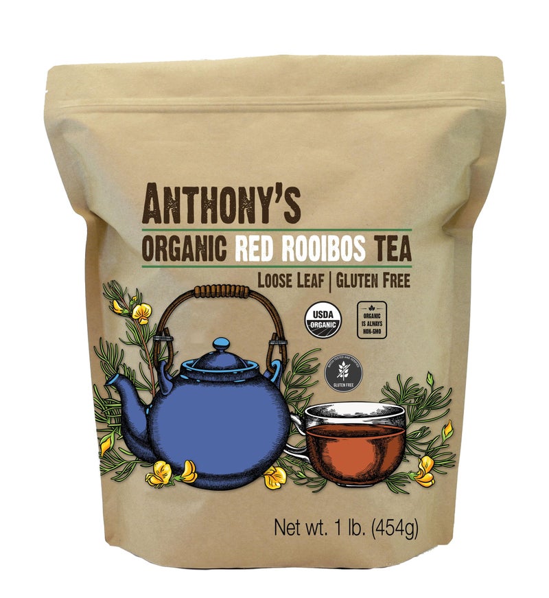 Anthony's Organic Red Rooibos Loose Leaf Tea, 1 lb, Gluten Free, Non GMO, Non Irradiated, Keto Friendly - Image 1