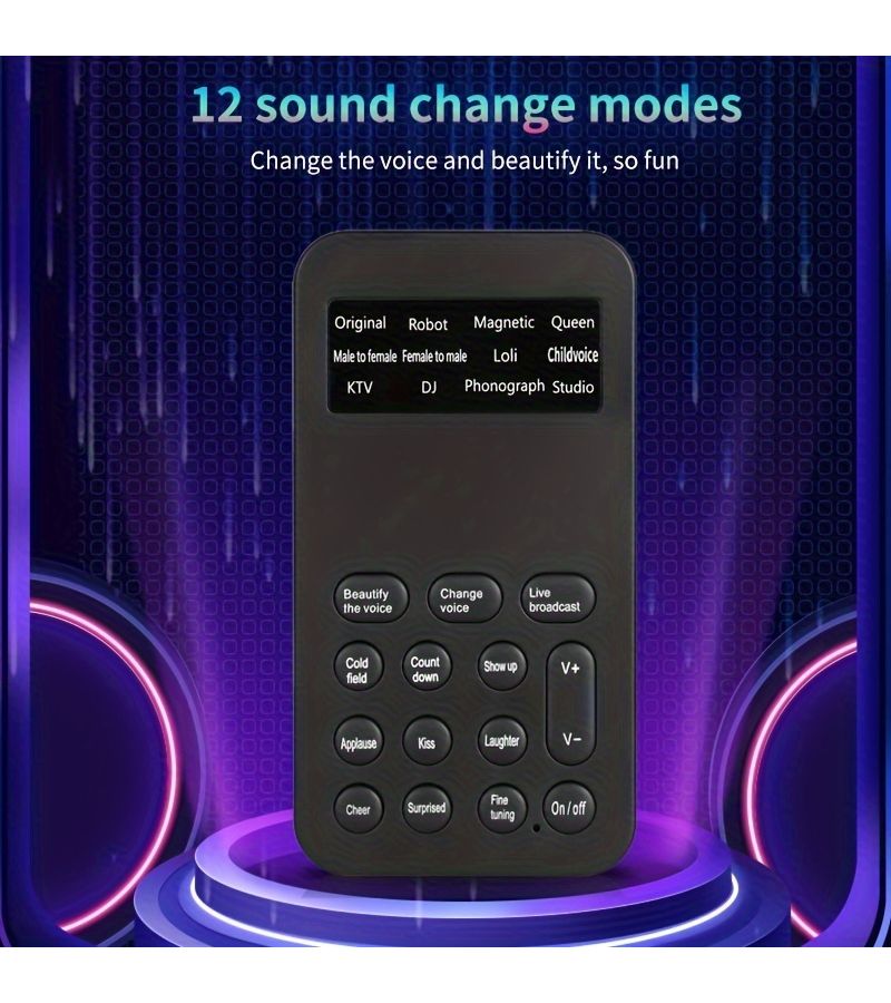 مغير الصوت في الوقت الحقيقي لهواتف Android المحمولة من ذكر إلى أنثى ومن أنثى إلى ذكر، صوت طفل، عم، ملكة، ألعاب، الدردشة الصوتية المباشرة، الإنتاج، التعليق الصوتي، مرافقة بطاقة الصوت - Image 5