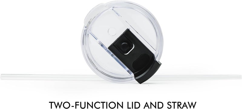 Nessan Double Wall Stainless Steel Vacuum Insulated Travel Mug Tumbler with Dual Function Lid and Straw for Water, Iced Tea or Hot Coffee, Smoothie and More (Blue, 480ml) - Image 2