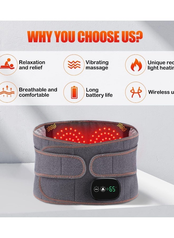 Generic Electric lumbar heating pad, cordless heated backpack abdominal warmth lumbar support with 3 quick heat massage modes - Image 2