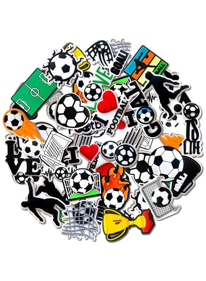 Zanerolan 25Pcs Soccer Shoe Decoration Charms for Croc Clog, Sports Ball Charms for Adult Party Favor - Image 1