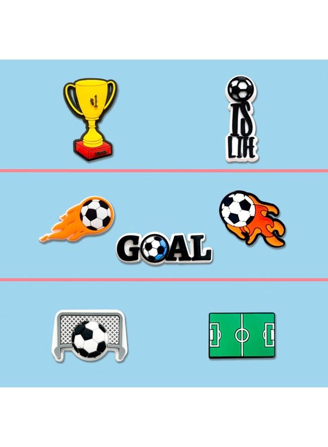 Zanerolan 25Pcs Soccer Shoe Decoration Charms for Croc Clog, Sports Ball Charms for Adult Party Favor - Image 5