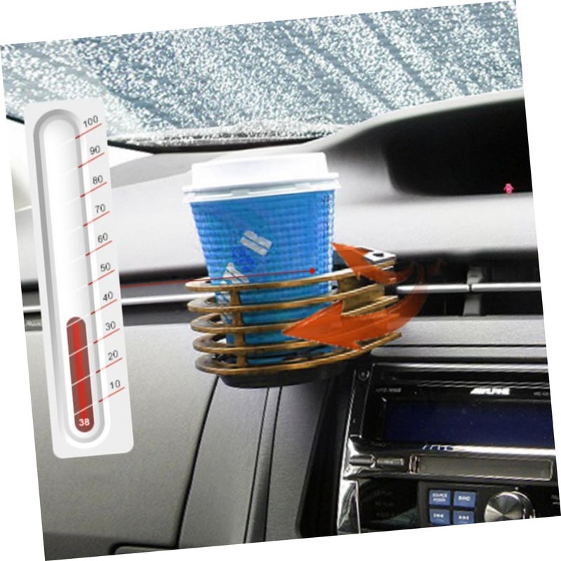 Expandable Car Cup Holder Vent Mount Air Vent Water Bottle Can Holder Golden - Image 3