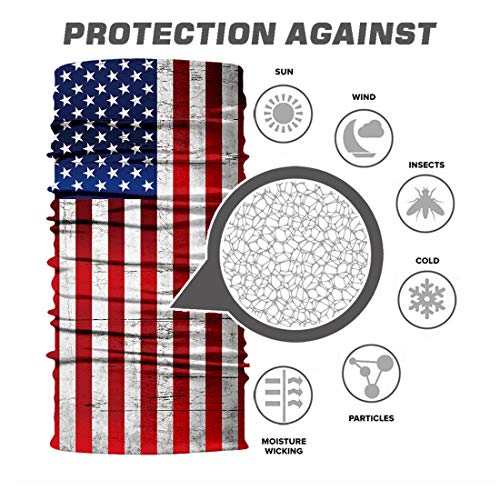 TERNNK Seamless Neck Gaiter Shield Scarf Bandana Face Mask (Red Flag) - Image 3