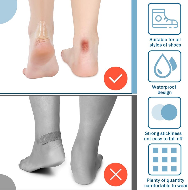 Tarpop 150 Pcs Blister Bandages for Feet Waterproof Hydrocolloid Gel Pads Hydrocolloid Bandages Adhesive Feet Cushions for Heel Toe Finger Protection Blister Prevention PatchesStylish - Image 3