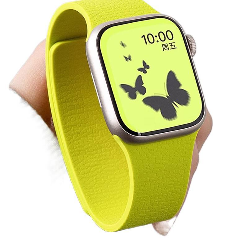 سوار ساعة ذكية سوار رياضي من السيليكون متوافق مع Apple Watch بملاءمة قابلة للتعديل وحزام بديل للاستخدام اليومي باللون أسود قابل للتعديل للاستخدام المنزلي للسفر - Image 4