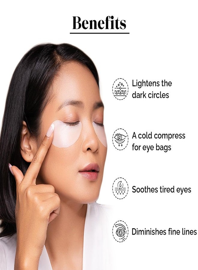 LuxaDerme Under Eye Revive - Bio Cellulose Serum Sheet Mask. It Soothes, Brightens & Depuff Under-Eye Dark Circles. All Skin Types. 100% Fermented Coconut Jelly. (Pack of 5) - Image 4